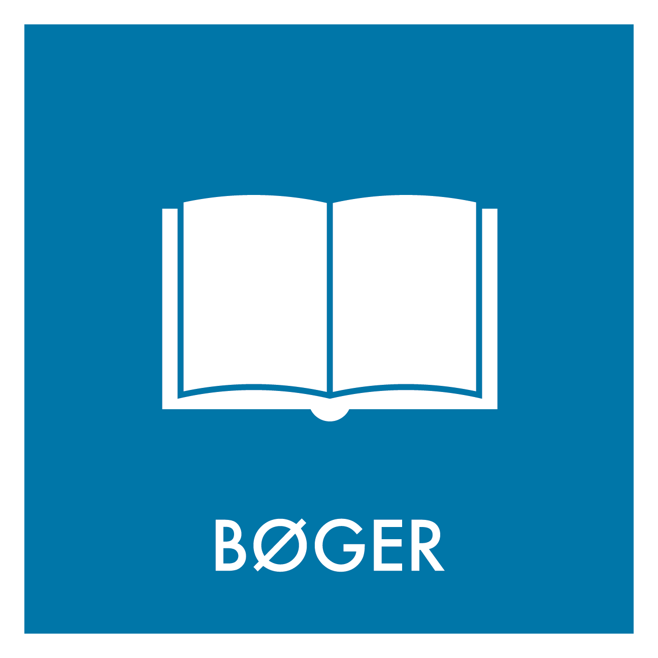 Bøger affald skilt - Dansk Affaldssortering