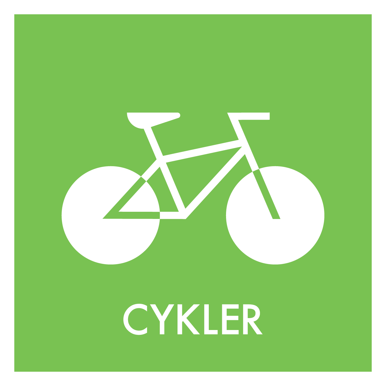 Cykler skilt - Dansk Affaldssortering