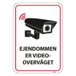 Ejendommen er overvåget skilt