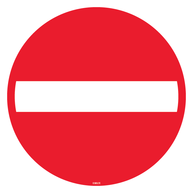 Indkørsel forbudt. Forbudsskilt