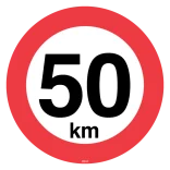 Hastighedsbegrænsnings skilte