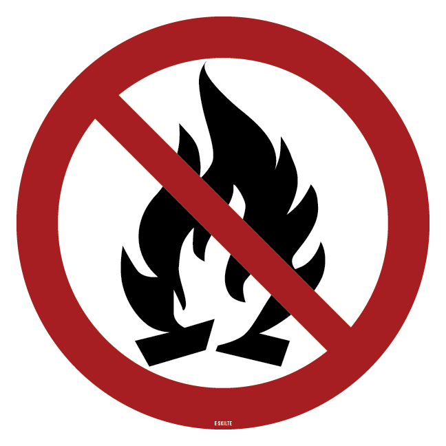 Bål forbud skilt