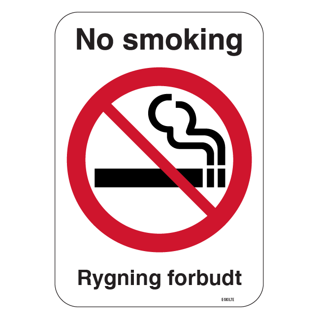Rygning Forbudt skilt - No smoking