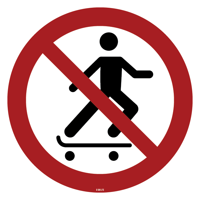 Skating forbudt skilt