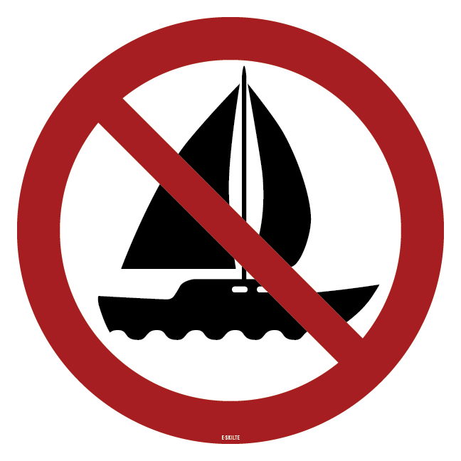 Båd Forbudskilt.