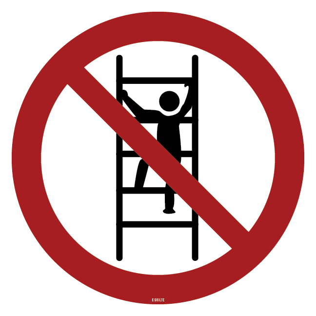 Klatring forbudt skilt