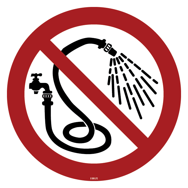 Vandings forbud skilt