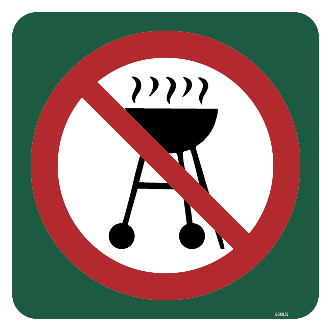Grill forbudt skilt