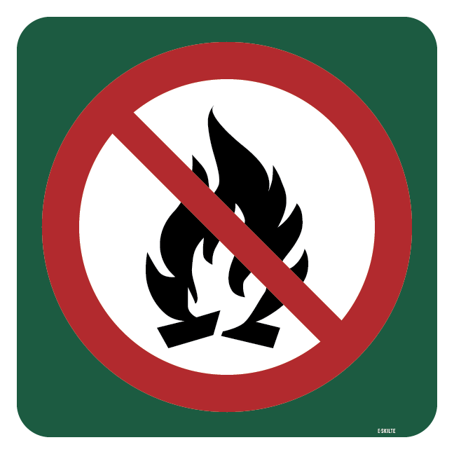 Bål forbudt skilt