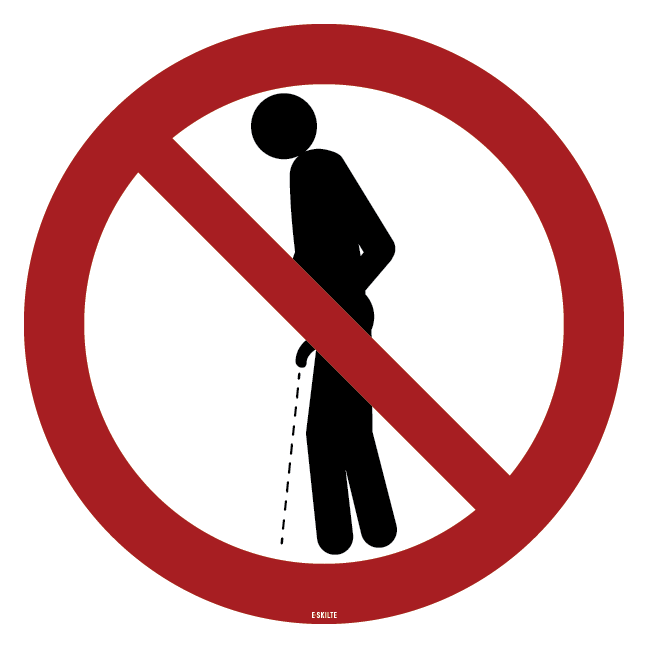 Tisning forbudt skilt