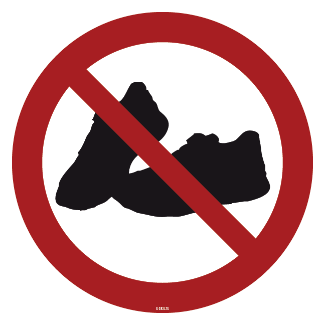 Fritidssko forbudt. Forbudsskilt