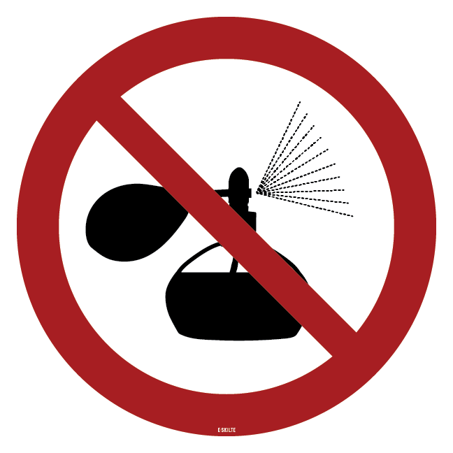 Parfume forbudt. Forbudsskilt