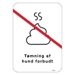 Tømning af hund forbudt Skilt