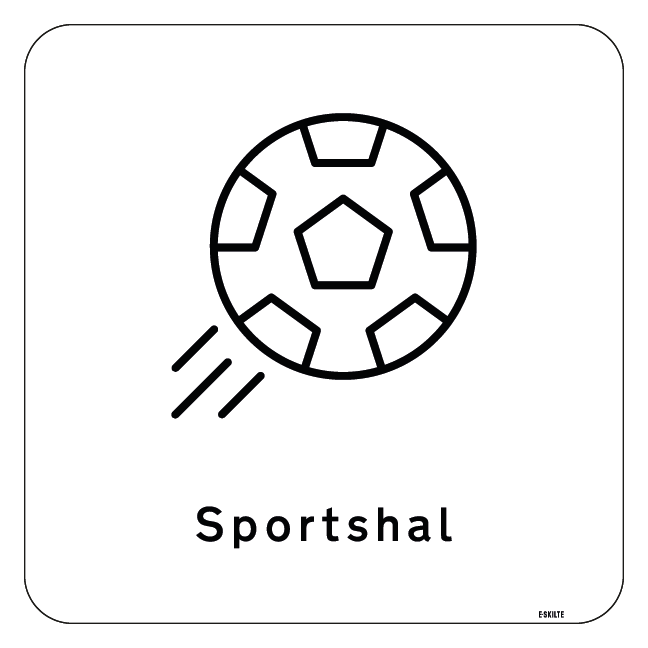 Sportshal Skilt