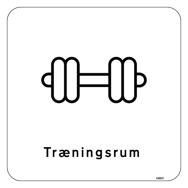 Træningsrum Skilt