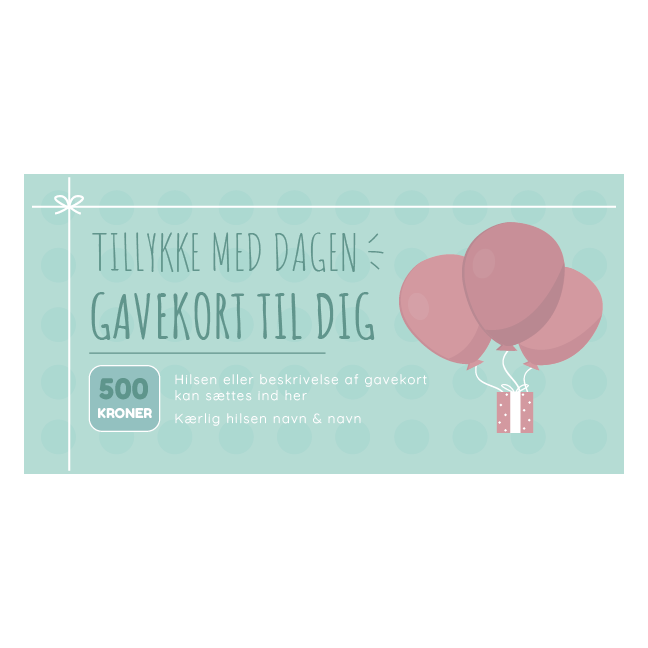 Gavekort fødselsdag balloner