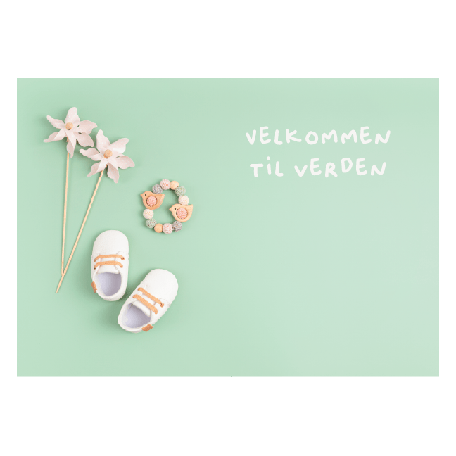 Gavekort baby barnedåb Velkommen til verden - Billede 2