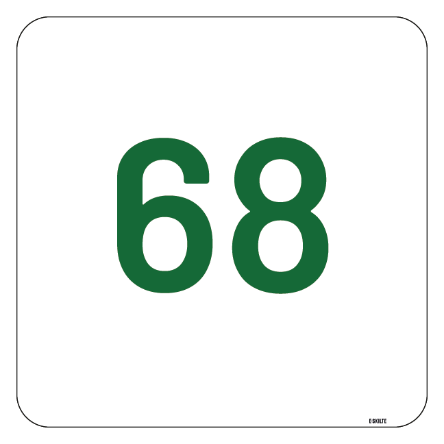 Skilt med husnummer Grønt
