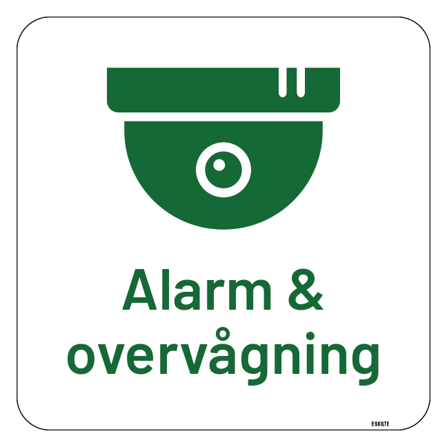 Alarm og overvågning Skilt grønt
