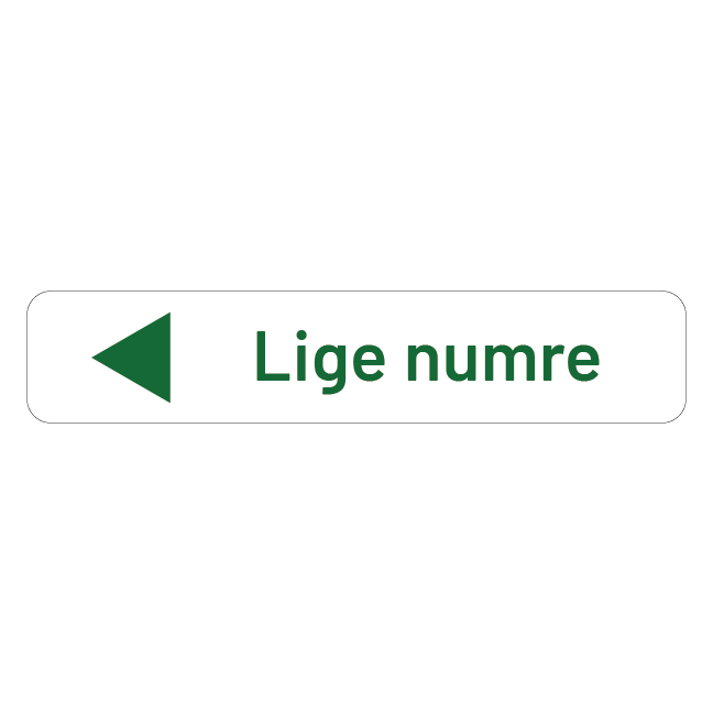 Henvisning lige/ulige numre med pil Skilt grønt