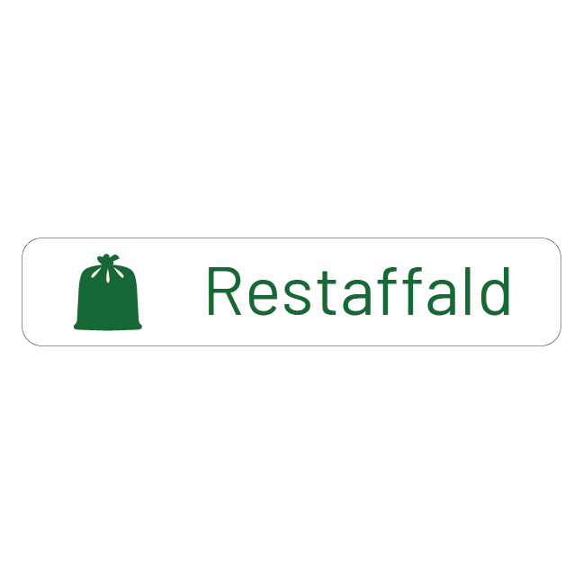 Restaffald Skilt grønt