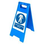 Beskyttelsesdragt påbudt gulvskilt