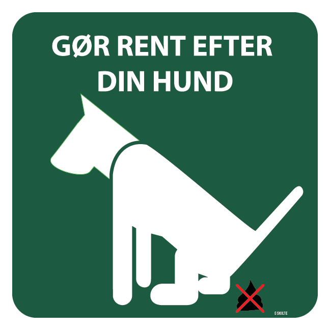 Gør rent efter din hund Skilt