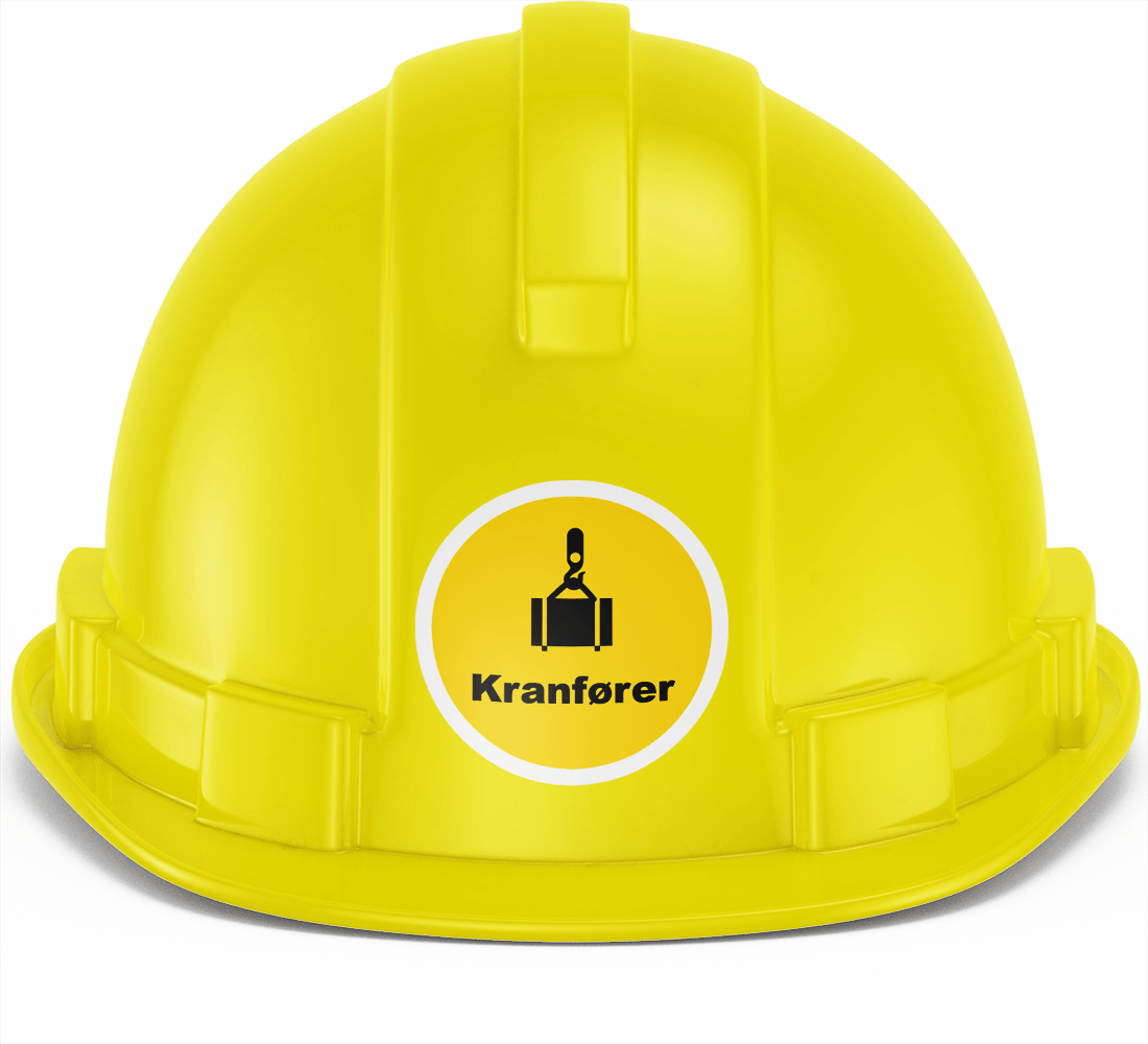 Kranfører type 1 hjelmmærke front