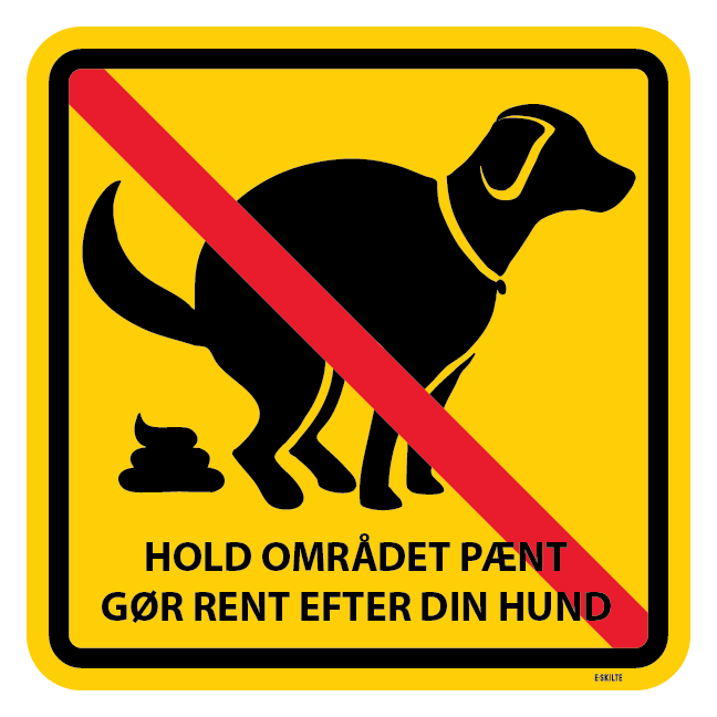 Hundelorteforbudsskilt hold området pænt