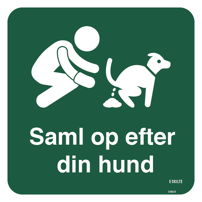 Saml op efter din hund grønt skilt