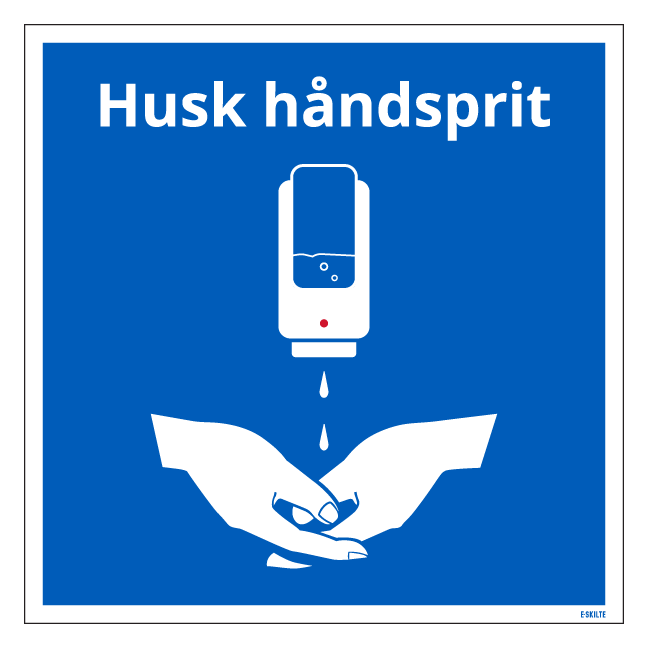 Husk håndsprit - vægdispenser skilt