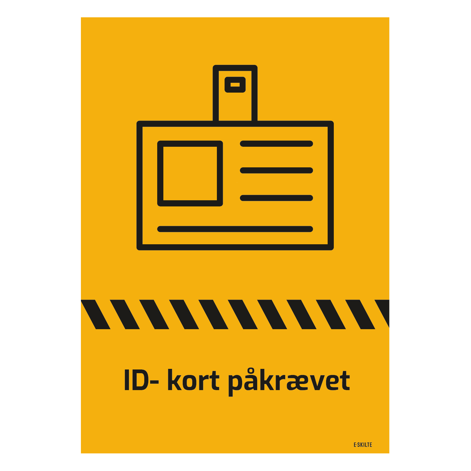 Id-kort påkrævet, afspærrings skilt