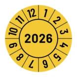 Kalibreringsmærker for 2025 i rød, Selvklæbende, Ø30mm