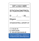 Stigekontrol mærker med eget logo, Selvklæbende, 60x36mm