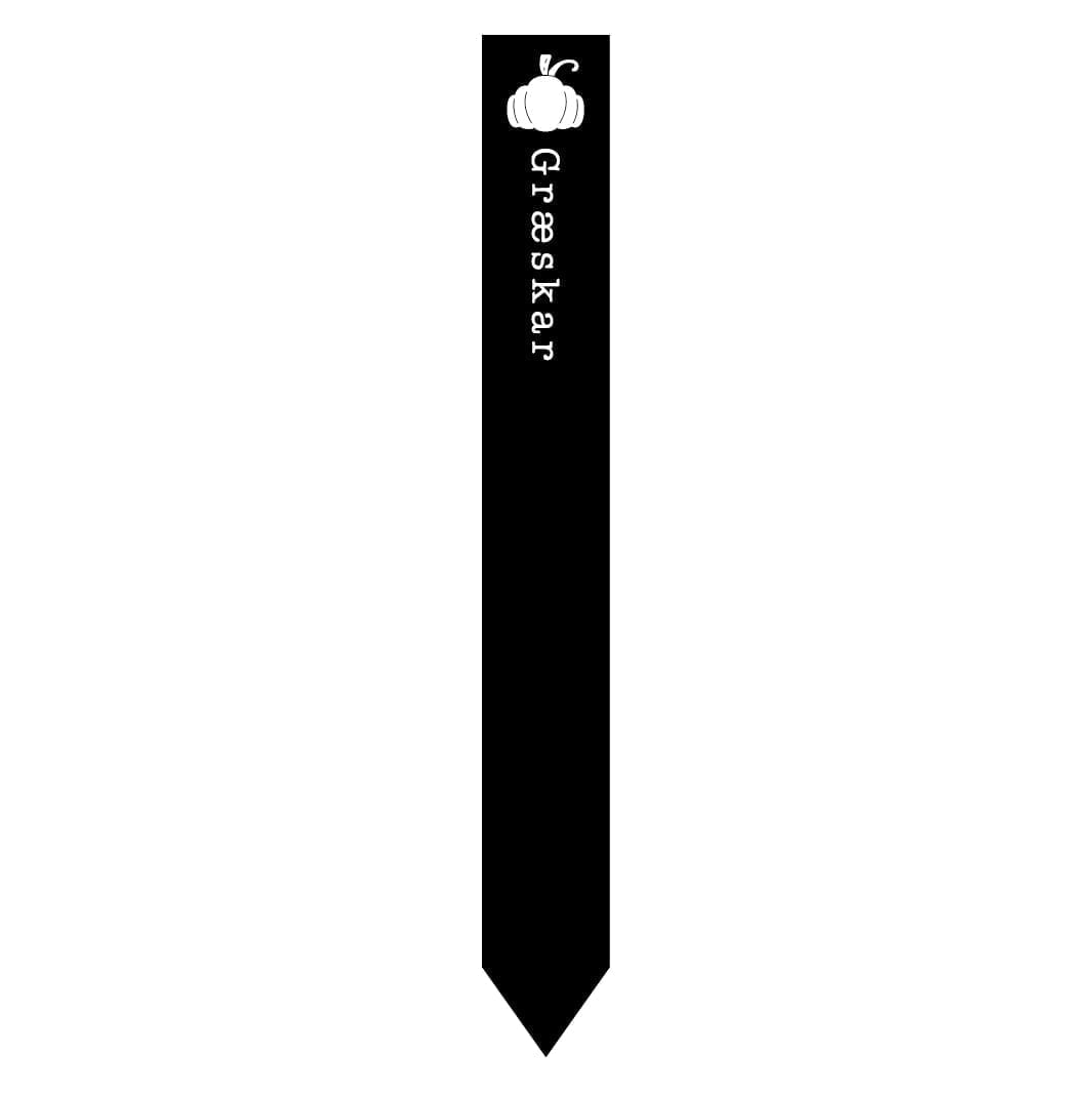 Græskar sort køkkenhaveskilt pløk