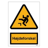 Højdeforskel skilt til landbrug