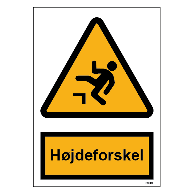 Højdeforskel skilt til landbrug