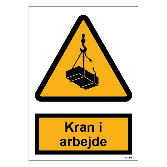 Kran i arbejde skilt til landbrug