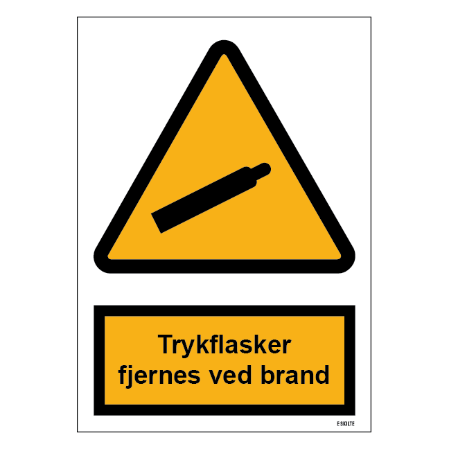Trykflasker fjernes ved brand skilt til landbrug
