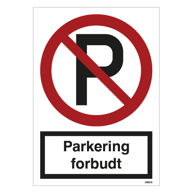 Parkering forbudt skilt til landbrug