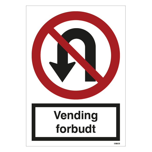 Vending forbudt skilt til landbrug