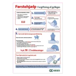 Førstehjælp ved forgiftning af gyllegas skilt til landbrug