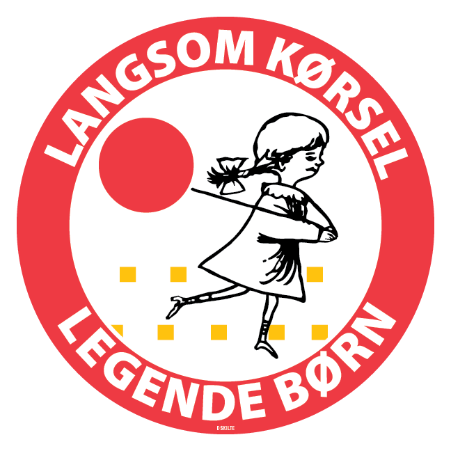 Langsom kørsel legende børn Skilt