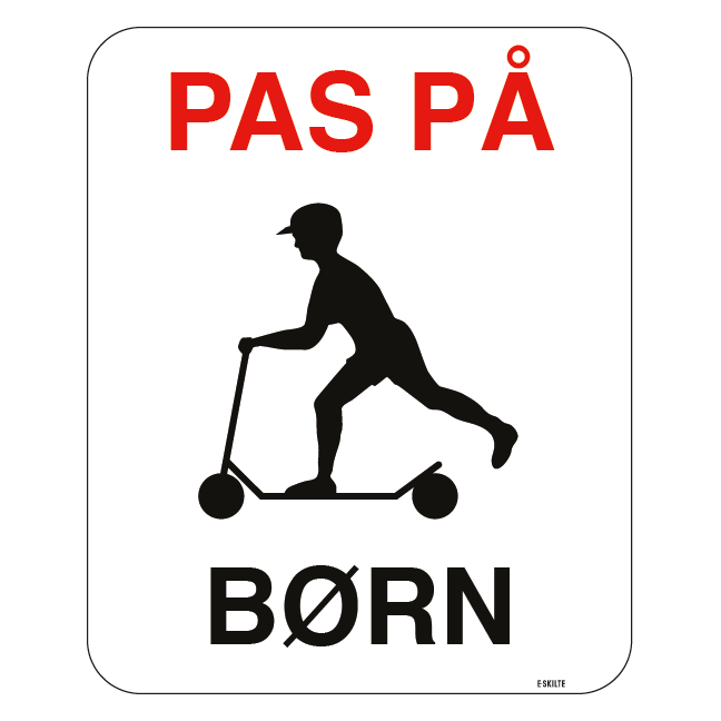 Pas på børn skilt