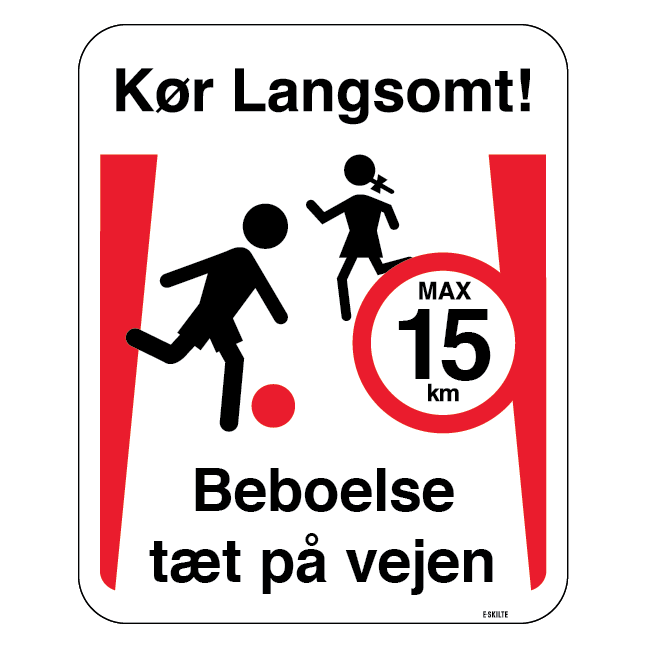 Kør langsomt legende børen Beboelse tæt på vejen. Legendebørnskilt