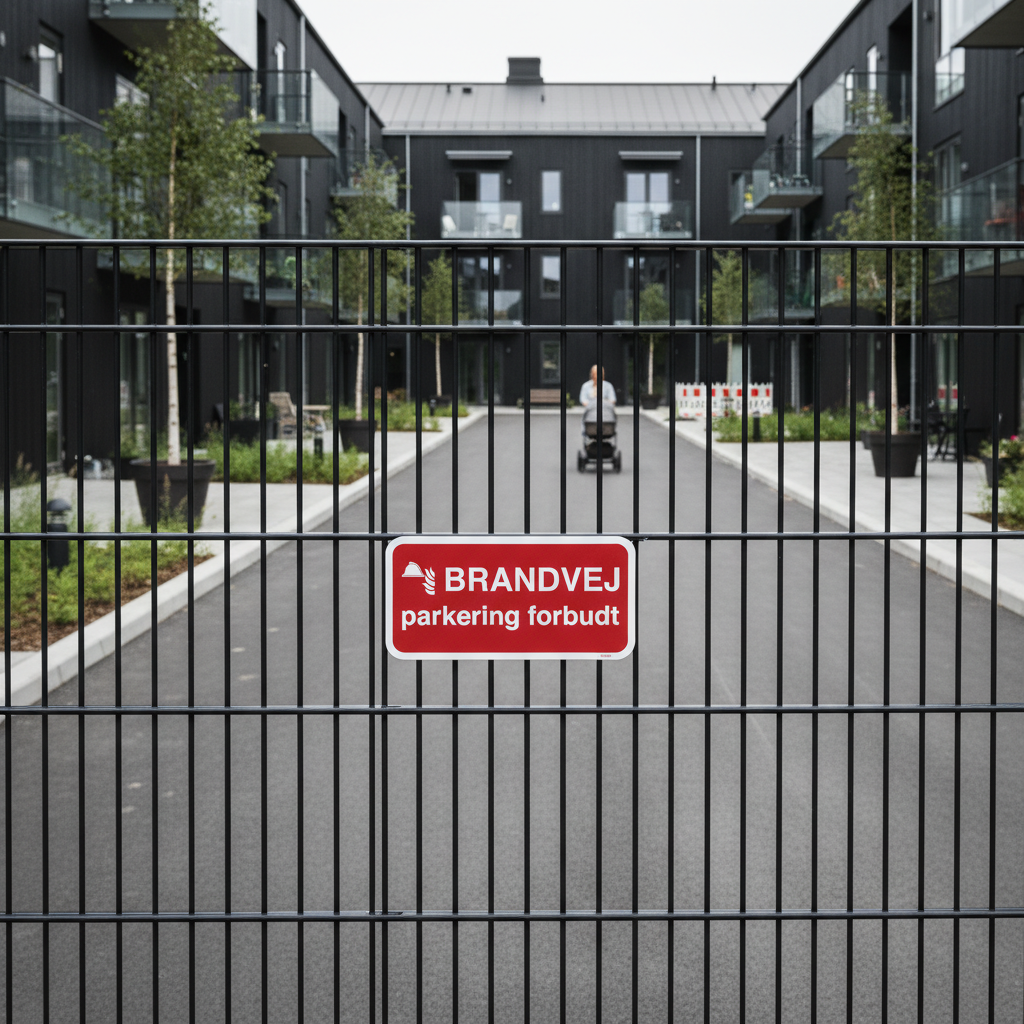 Brandvej parkering forbudt skilt - Billede 5