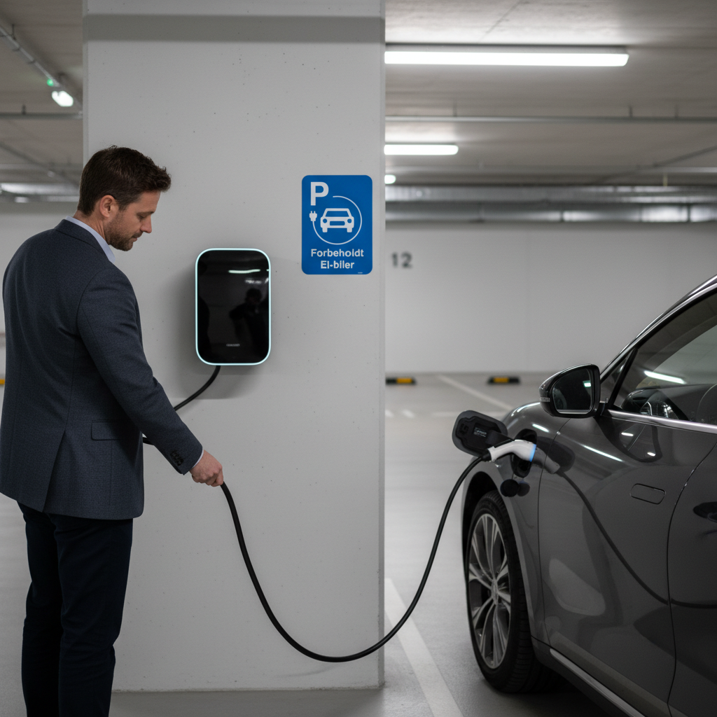 P skilt elbil - Forbeholdt elbiler - Billede 3