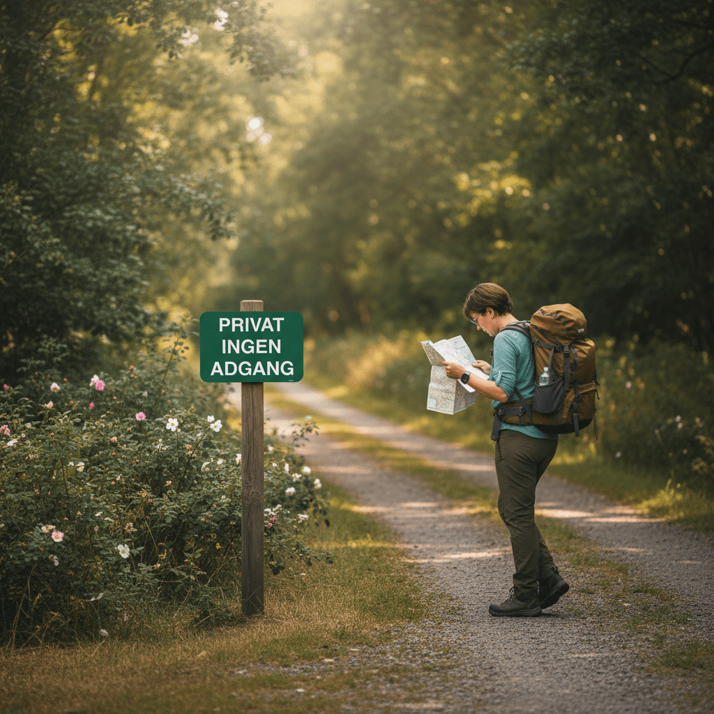 Privat ingen adgang grønt skilt - Billede 5