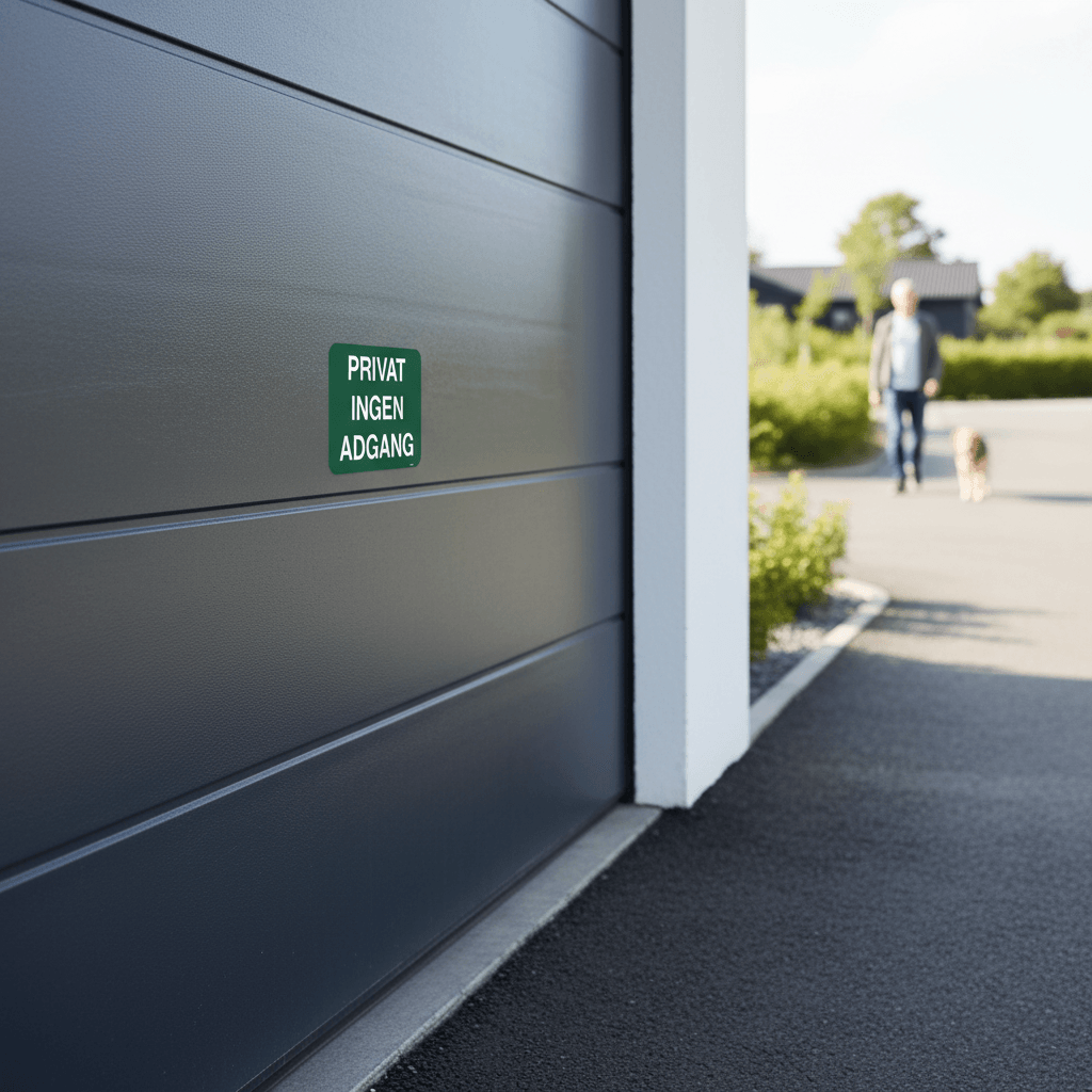 Privat ingen adgang grønt skilt - Billede 4