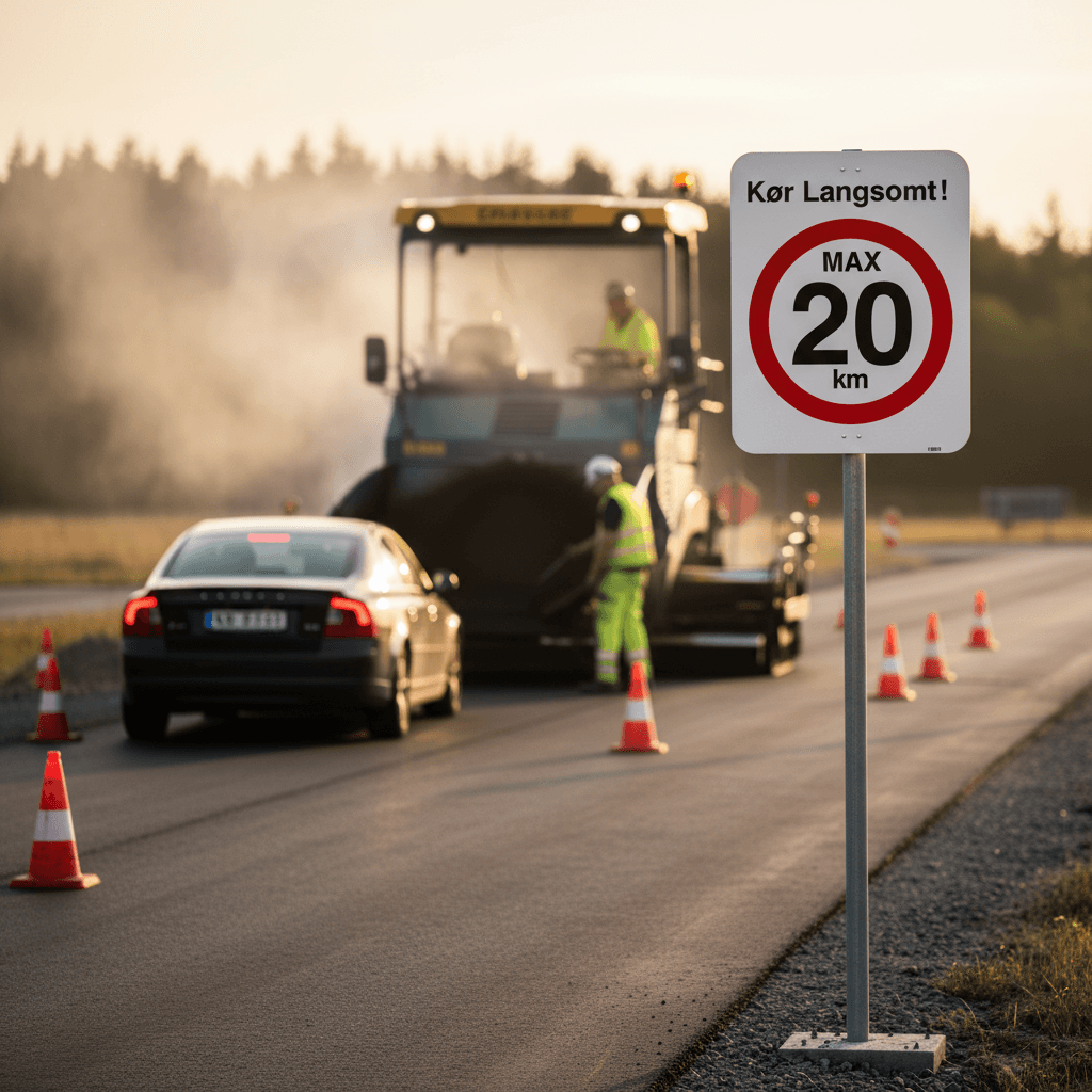 Kør langsomt max 20 km Skilt - Billede 5